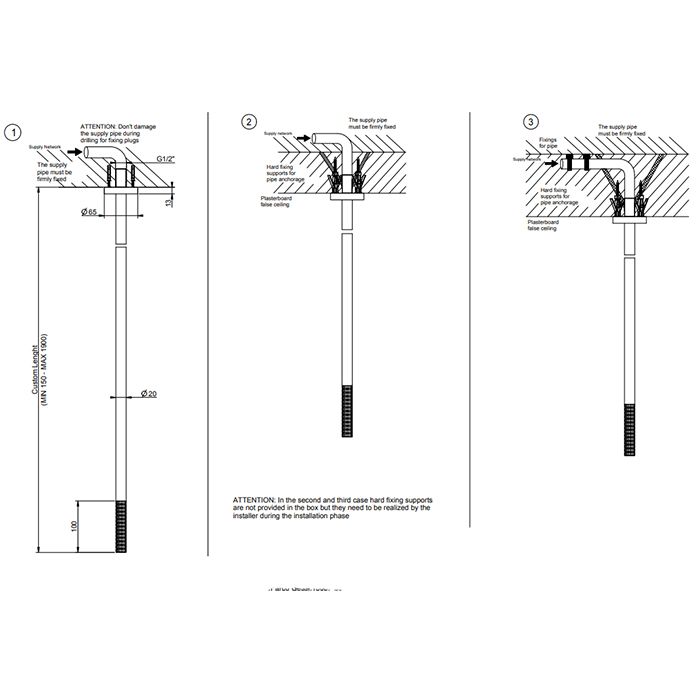 GESSI 316 Излив потолочный для удаленного управления, длина под заказ(365-1900мм), цвет: brushed black metal pvd GESSI 316 Излив потолочный для удаленного управления, длина под заказ(365-1900мм), цвет: brushed black metal pvd
