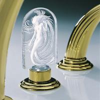 THG NAIADE Cмеситель на борт ванны, на 4 отверстия, с ручным душем, цвет полированное золото