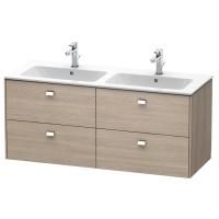 Duravit ME by Starck  Двойная раковина для мебели с перел., с 1 отв. под смес., 1300x490мм, Цвет: Белый