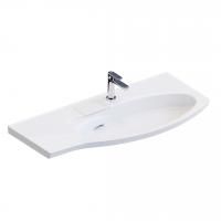 Раковина RIVA мебельная правая с крепежом 100, белая глянцевая