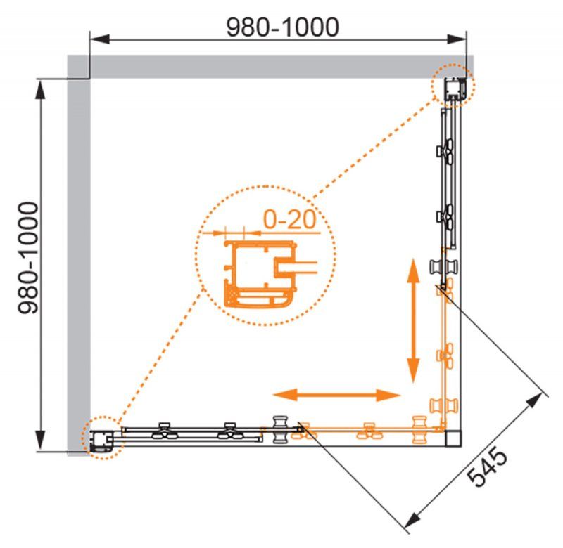 Душевой уголок CEZARES ANIMA A-2
