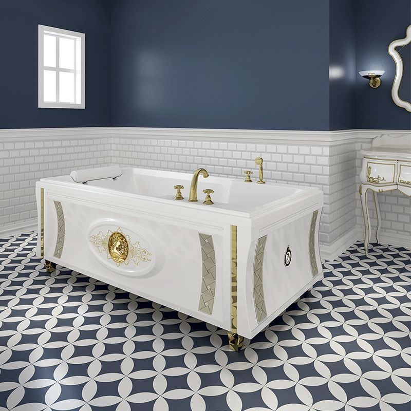 Акриловая ванна Radomir Fra Grande Руссильон 180x90 без гидромассажа Хром