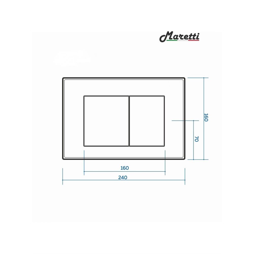 Клавиша смыва Maretti Sofia AC12SF-015, хром