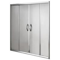 Шторка на ванну Gemy New Rockcoco 180х140 профиль Белый стекло прозрачное