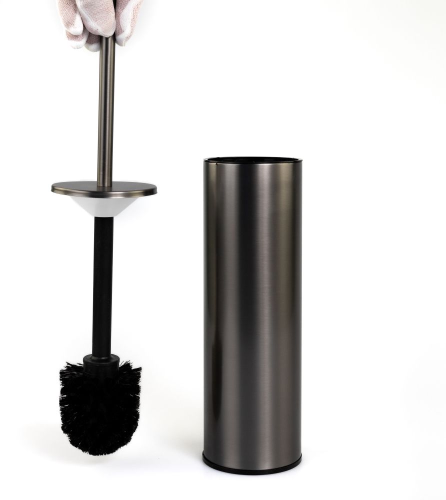 Stil Haus Hashi, напольный металлический ёрш, цвет оружейная сталь, артикул 010(61)