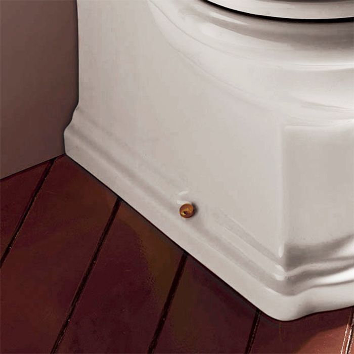 KERASAN Механизм слива одинарный для низкого бачка, без трубы  без подводки, цвет бронза