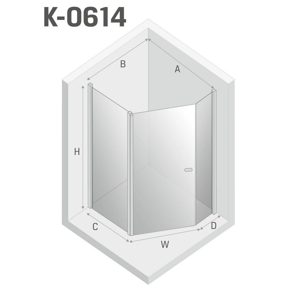 Душевое ограждение NEW TRENDY NEW SOLEO BLACK 100x80x195 K-0614 (черный)