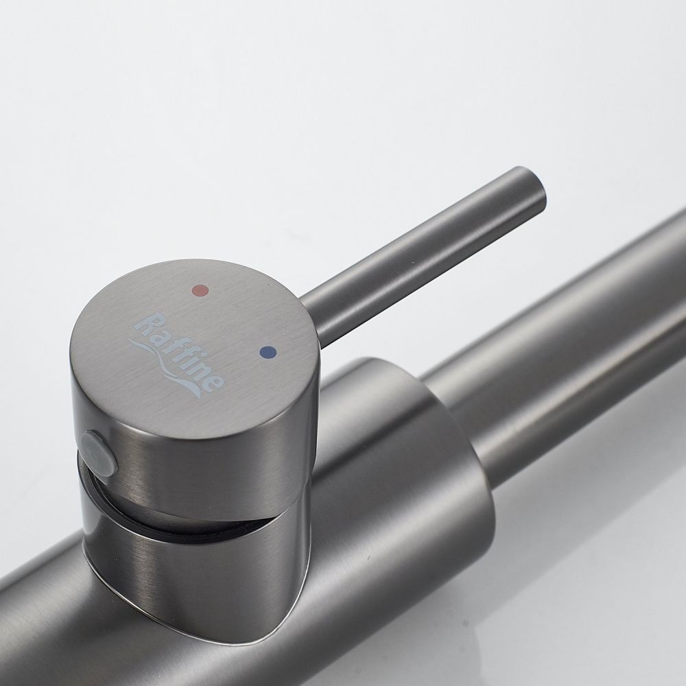 Смеситель для кухни с мультифункциональным изливом Raffine F203T, оружейная сталь