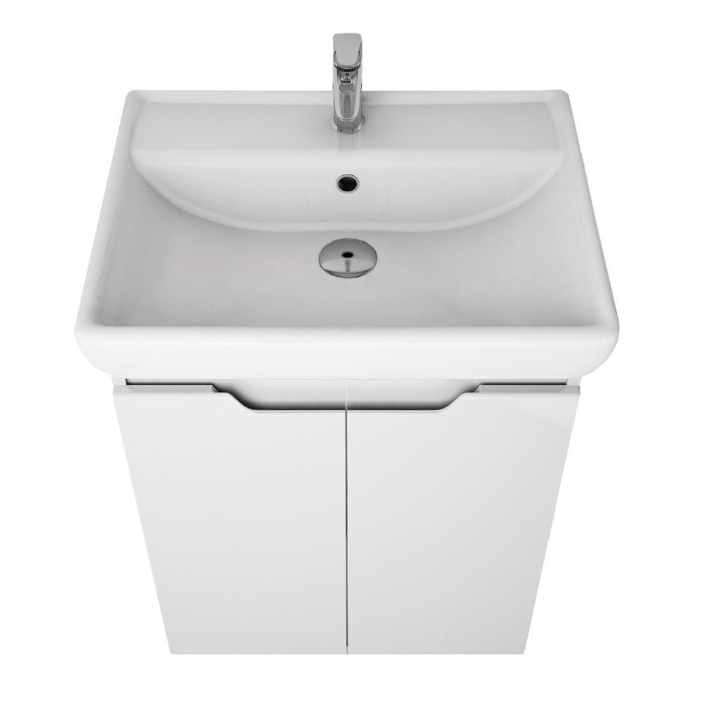 Тумба с раковиной подвесная Dreja Q Plus (D) 70 см, белый, артикул 99-1005-com