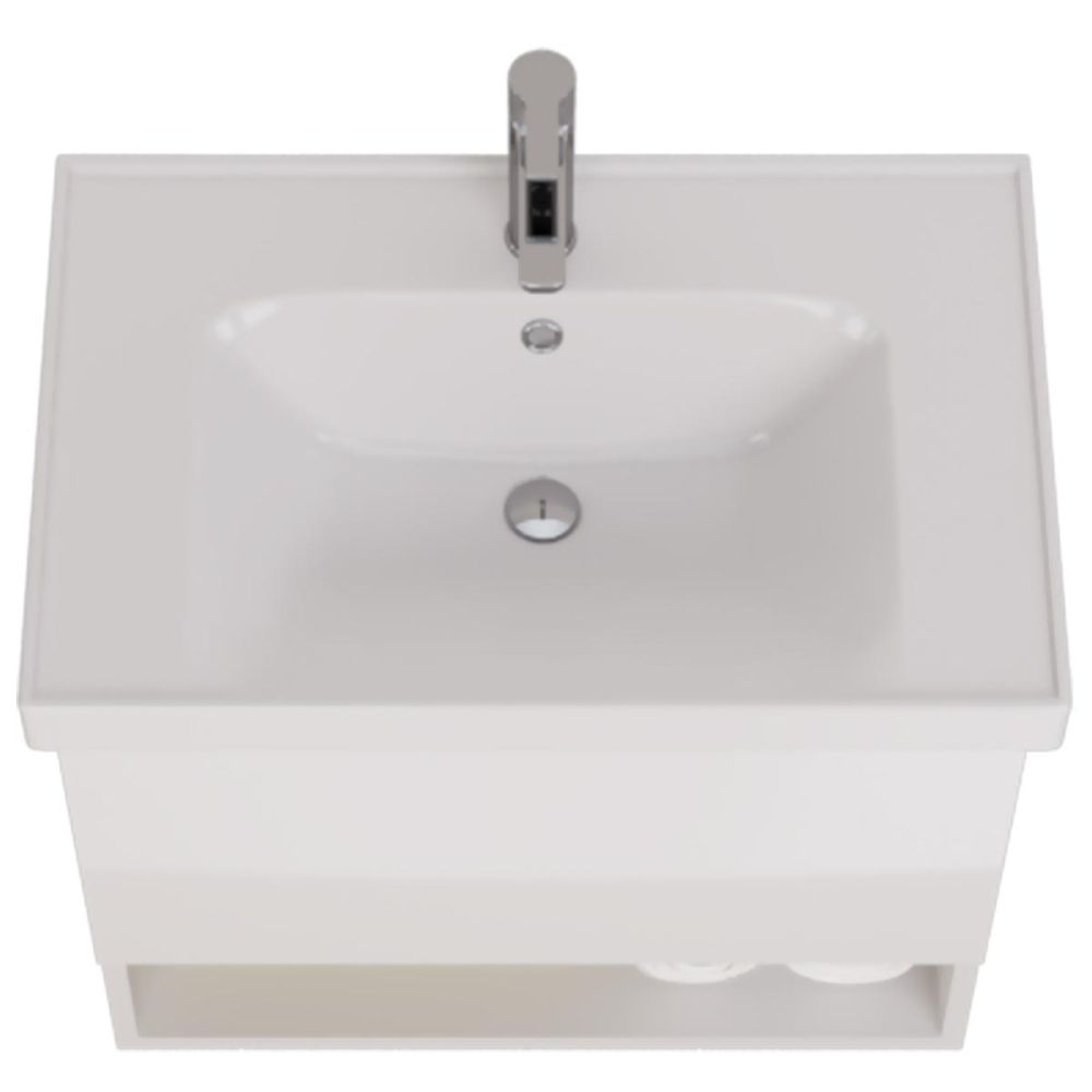 Тумба с раковиной подвесная Dreja Perfecto 70 см, белый, артикул 99-0807-com