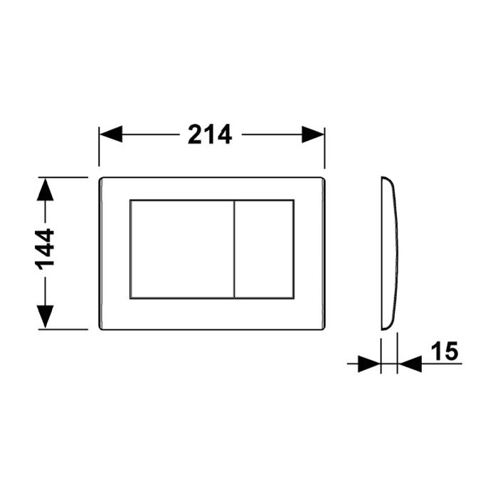 TECEplanus, 2 клав., нерж. ст. - сатин. TECEplanus, 2 клав., нерж. ст. - сатин.