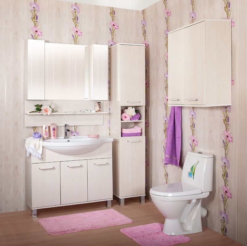 Зеркало со шкафом Бриклаер Карибы 100 Светлая лиственница