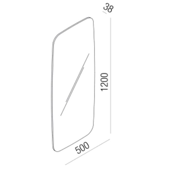 AGAPE SEPPIA Зеркало 1200х500х38 мм., с LED подсветкой, горизонтальная или вертикальная установка AGAPE SEPPIA Зеркало 1200х500х38 мм., с LED подсветкой, горизонтальная или вертикальная установка