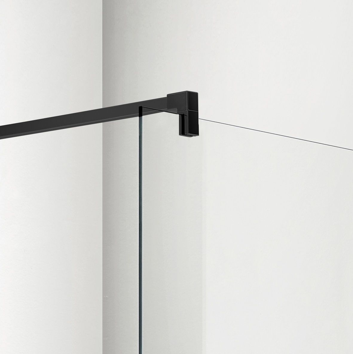 AQ WIW 12020BL Душевая перегородка Walk in с держателем 1200x2000 профиль черный, стекло прозрачное AQ WIW 12020BL Душевая перегородка Walk in с держателем 1200x2000 профиль черный, стекло прозрачное