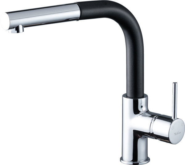 Rivelato Смеситель для кухни  Ledro Г-обр.с выдвижной лейкой D-35мм antracite cromo арт.