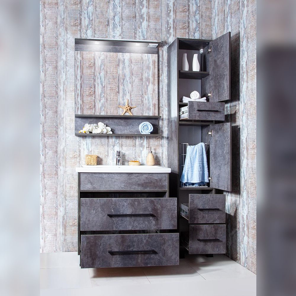 Зеркало Бриклаер ЧИЛИ 70 см, цемент, артикул 4627125415166