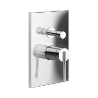 Gessi Ingranaggio Встраиваемый однорычажный смеситель на 2 выхода с перекл. (внешние части), цвет: хром