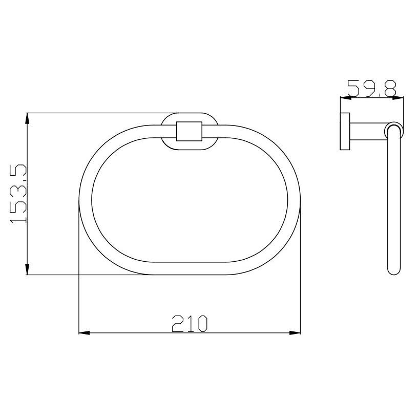 Кольцо для полотенец Rav Slezak YUKON YUA0104CB, хром/белый