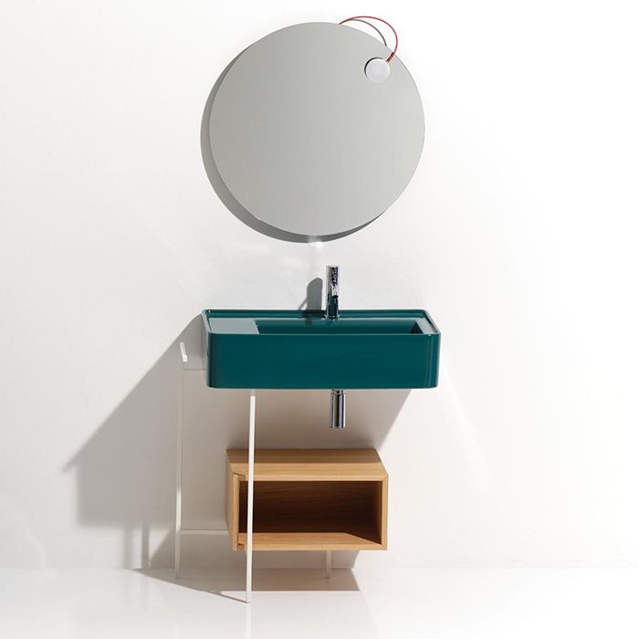 SIMAS RATIO  Раковина чаша подвесная 75x46xh18 см, с 1 отв. для смесителя, без перелива, цвет MENTA