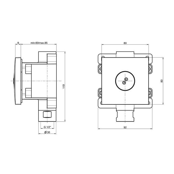 Almar SPIN SQUARE Форсунка встраиваемая вращающаяся, хром Almar SPIN SQUARE Форсунка встраиваемая вращающаяся, хром