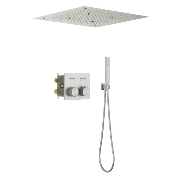 Душевая система встроенная с термостатом Timo Petruma никель (SX-5209/13SM)