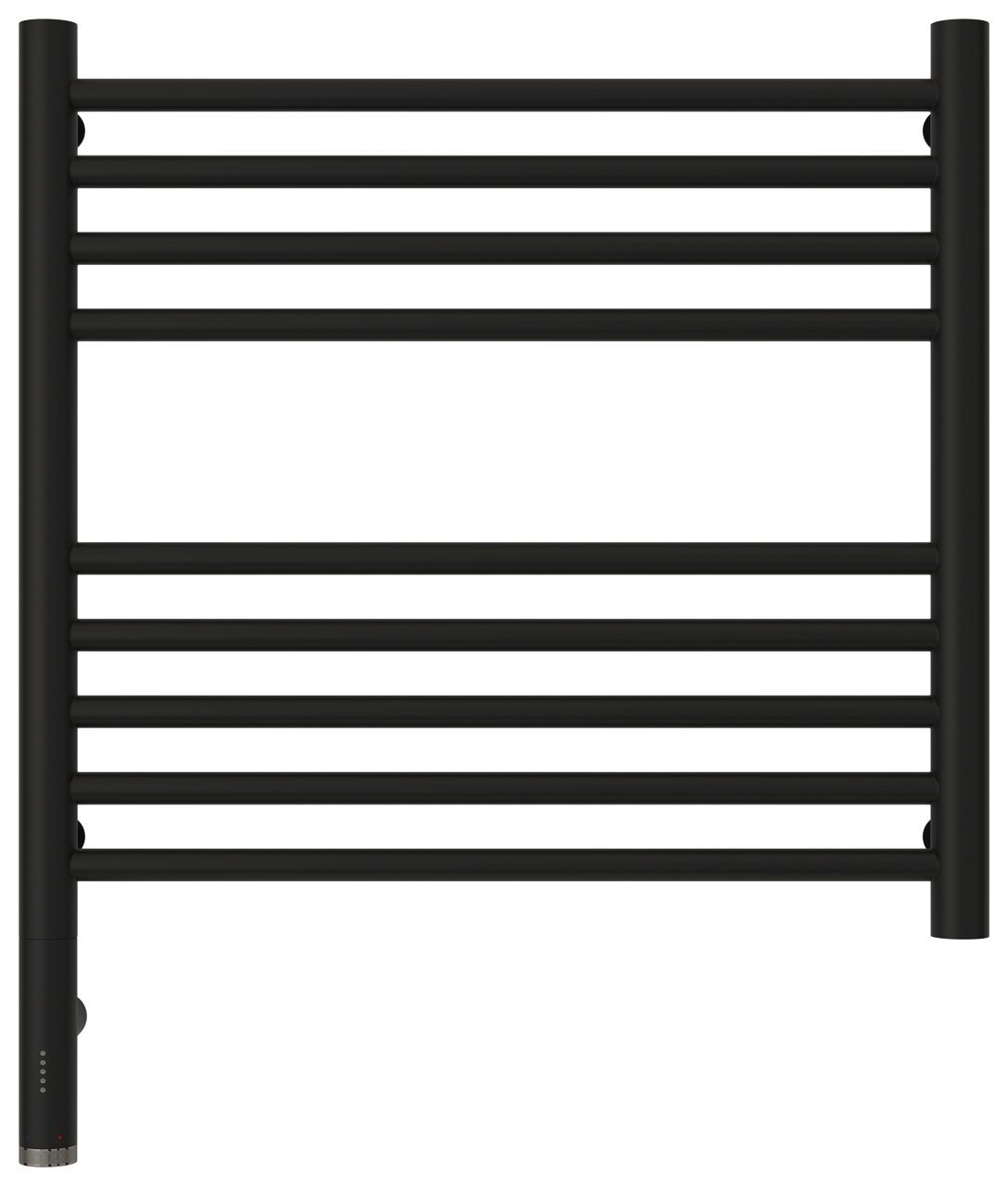 Полотенцесушитель электрический "БОГЕМА 3.0" прямая 500х500 / МЭМ левый (Матовый чёрный)
