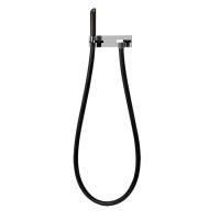 GESSI Душ Water Tube Kneipp с деревянной лейкой, черный. Версия с удаленным управлением, держателем для лейки и выводом воды, цвет хром GESSI Душ Water Tube Kneipp с деревянной лейкой, черный. Версия с удаленным управлением, держателем для лейки и выводом воды, цвет хром