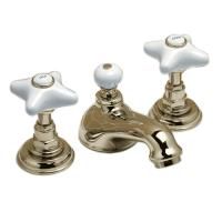 Devon&Devon WHITE ROSE Смеситель для биде на 3 отв.,100мм,с донным клапаном,цвет золото