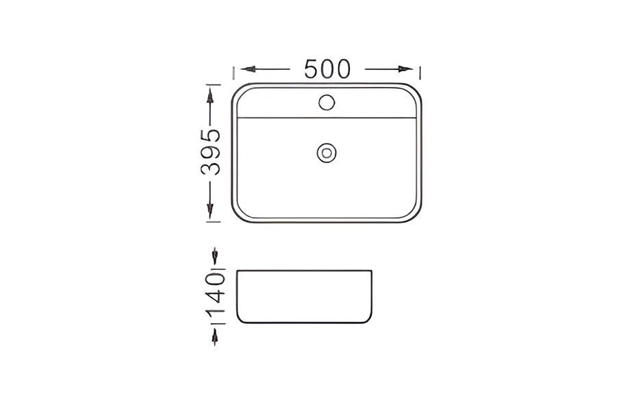 Раковина накладная для установки на столешницу AQUATEK ВЕГА  AQ5506-MW 500*395*140, с отверстием под смеситель, матовый белый Раковина накладная для установки на столешницу AQUATEK ВЕГА  AQ5506-MW 500*395*140, с отверстием под смеситель, матовый белый