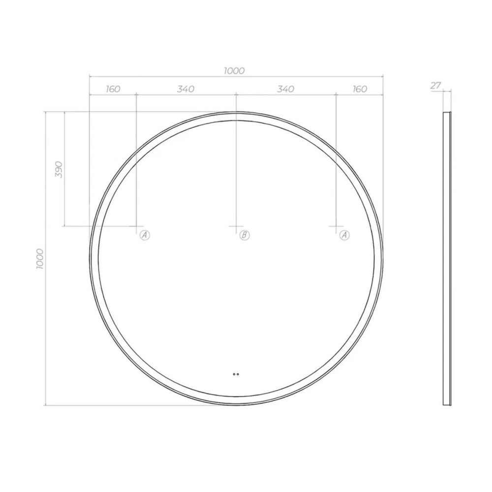 Зеркало VIGO Cosmo Comfort 1000, артикул 142