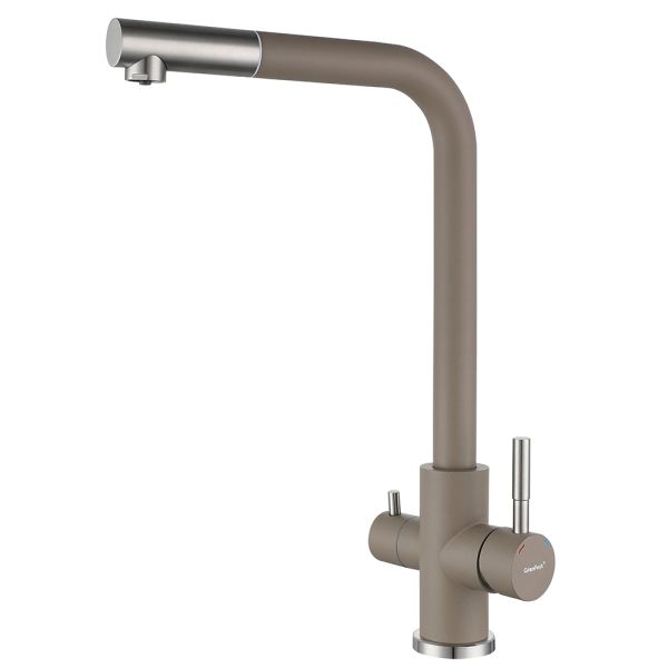 Смеситель для кухни с подключением фильтра GranFest Z-5421, песочный