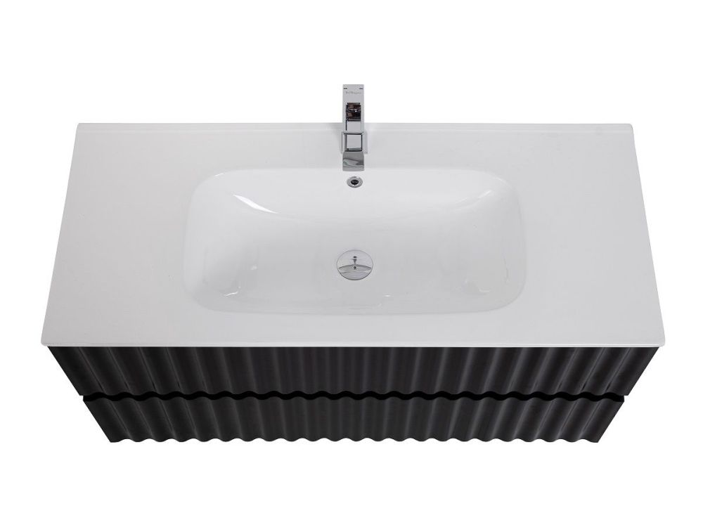 ELEGANT База под раковину подвесная с двумя выкатными ящиками, с LED подсветкой ручек. Чёрный матовый, 970x469x550 AM-ELEGANT-1000-2C-SO-NM-LED, артикул AM-ELEGANT-1000-2C-SO-NM-LED