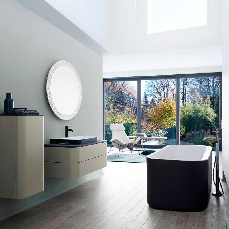 Тумба под раковину Duravit Happy D 2 Plus 100 HP497109292 подвесная Stone Grey Satin Matt, артикул HP497109292