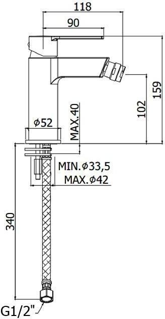 Смеситель для биде Paffoni Ringo RIN131CR