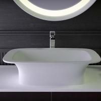 KNIEF Glam Раковина накладная   60х45х116 cm, без отв под смеситель, цвет белый матовый KNIEF Glam Раковина накладная   60х45х116 cm, без отв под смеситель, цвет белый матовый