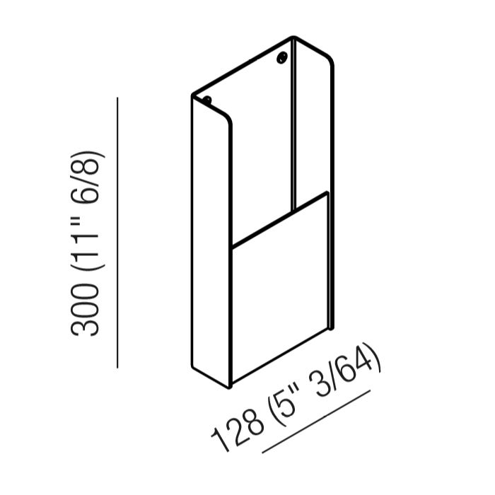 Agape Mach 2 Диспенсер для санитарных пакетов подвесной 30x12.8 см, цвет: черный Agape Mach 2 Диспенсер для санитарных пакетов подвесной 30x12.8 см, цвет: черный