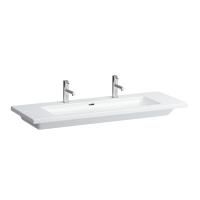 Laufen Living City Раковина-столешница Living square 130х48 см, с 2 отв. для 2-х смесителей, цвет белый