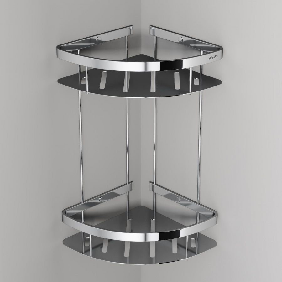 A7454200 Sense L Полка для душа угловая двухъярусная, хром A7454200 Sense L Полка для душа угловая двухъярусная, хром