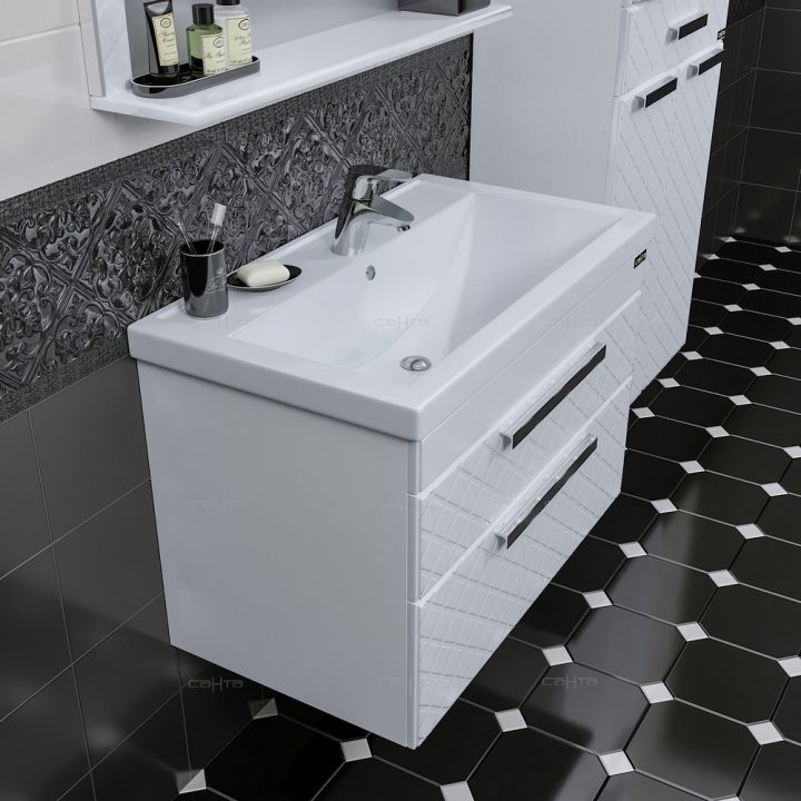 Тумба для умыв. "Калипсо-80" NEW 2 ящ. подвес. (ум. Фостер 80)