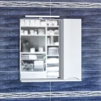 Зеркальный шкаф Санта Сатурн 70 см, 700274, с подсветкой, белый