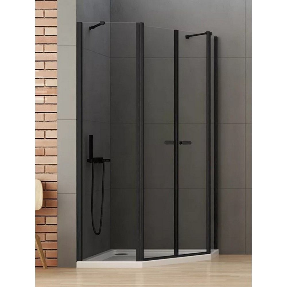 Душевое ограждение NEW TRENDY NEW SOLEO BLACK 100x80x195 K-0618 (черный)