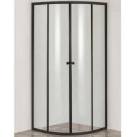 Душевой уголок Orange E01-100TB/G 100x100 профиль Черный стекло прозрачное