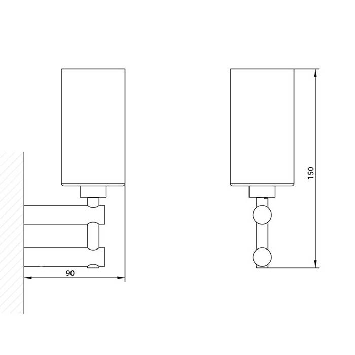 Bongio T Collection Стакан подвесной, хром