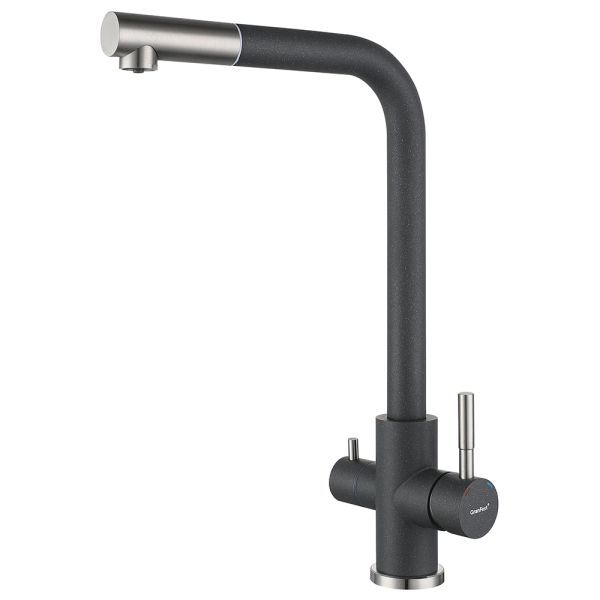 Смеситель для кухни с подключением фильтра GranFest Z-5421, темно-серый