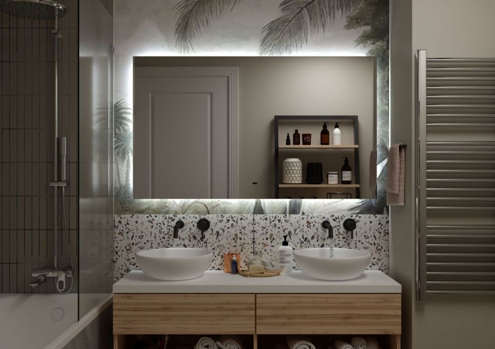 Зеркало с подсветкой "Perugia 1400x800" AM-Per-1400-800-DS-F, артикул AM-Per-1400-800-DS-F