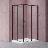 Душевые уголки Vincea Душевой уголок Dice VSS-4D100CLB, 1000*1000, черный, стекло прозрачное,