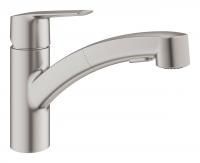 Смеситель для кухни с низким выдвижным изливом GROHE Start, суперсталь (30531DC1) Смеситель для кухни с низким выдвижным изливом GROHE Start, суперсталь (30531DC1)