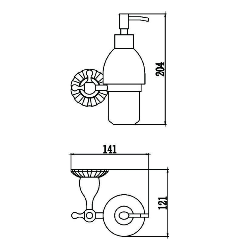 Дозатор жидкого мыла Savol S-08931C, бронза