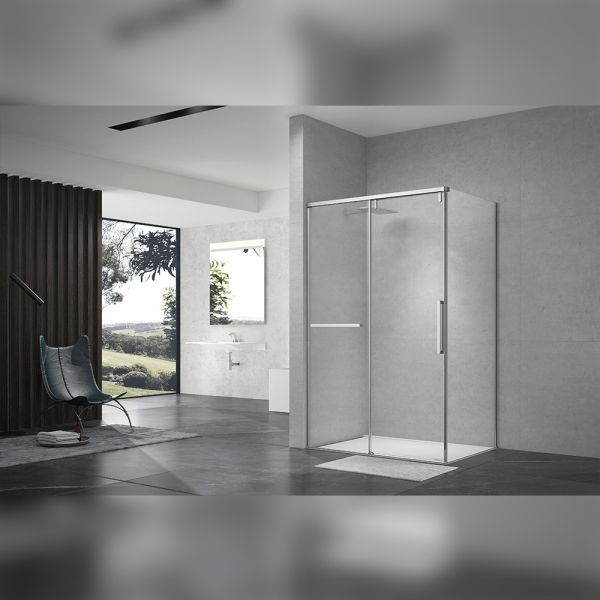 Душевой уголок Terminus Альба прямоугольная 90х120х220, хром