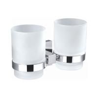 Два стакана для зубных щеток с держателем WONZON & WOGHAND POLO, Хром (WW-8928)